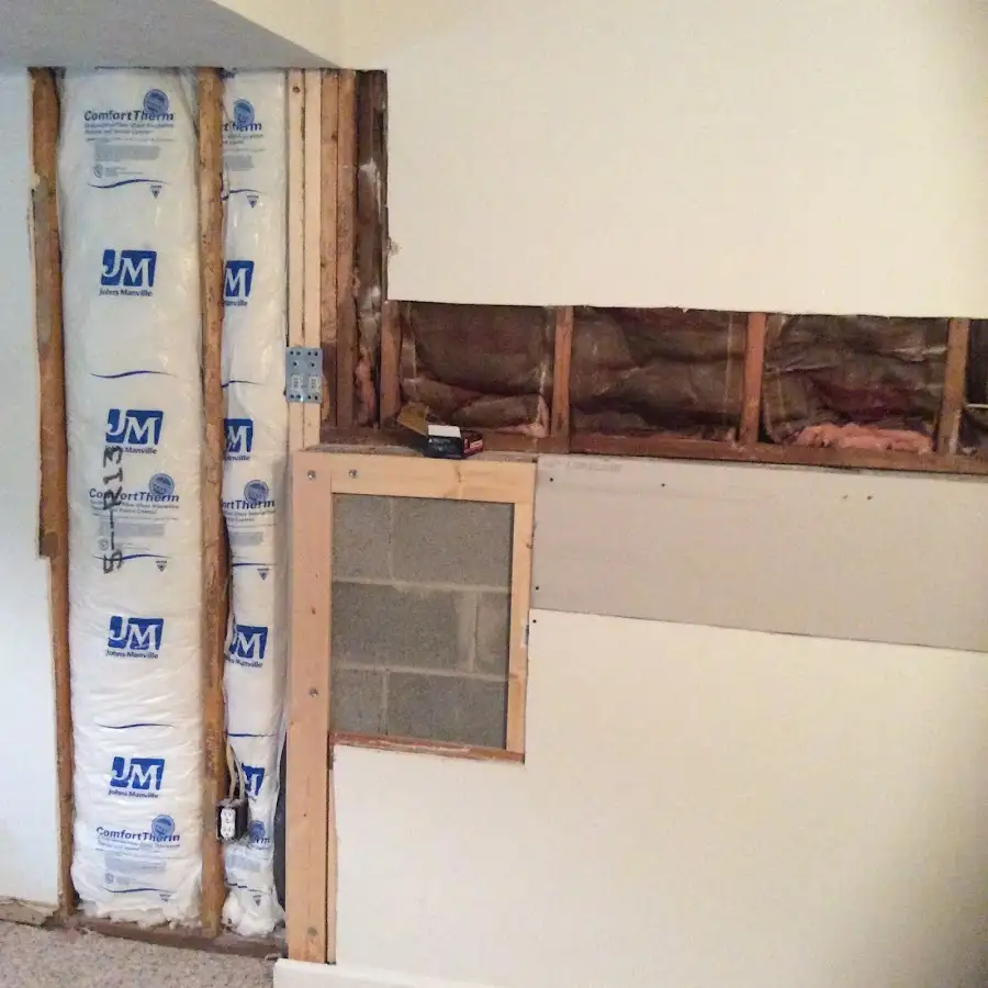 Wall insulation replacement during Structural Drying in Woonsocket